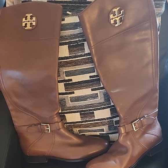 Tory Burch Shoes - Tory Burch Brown Leather Riding Boots